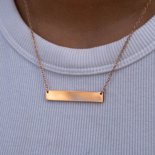 Custom Horizontal Bar Necklace